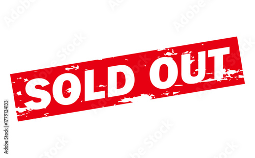 SOLD OUT - Red Rubber Stamp with text SOLD OUT 
