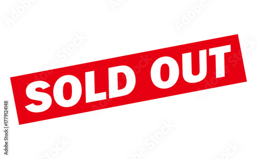 SOLD OUT - Red Rubber Stamp with text SOLD OUT 
