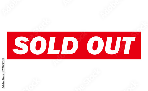 SOLD OUT - Red Rubber Stamp with text SOLD OUT 
