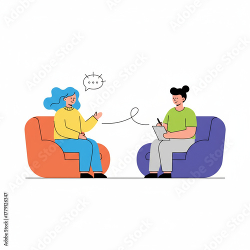 Psychological Counseling or Therapy Session for Mental Health.