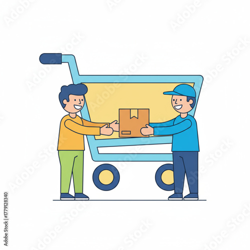 E-commerce Last Mile Delivery Service and Logistics.