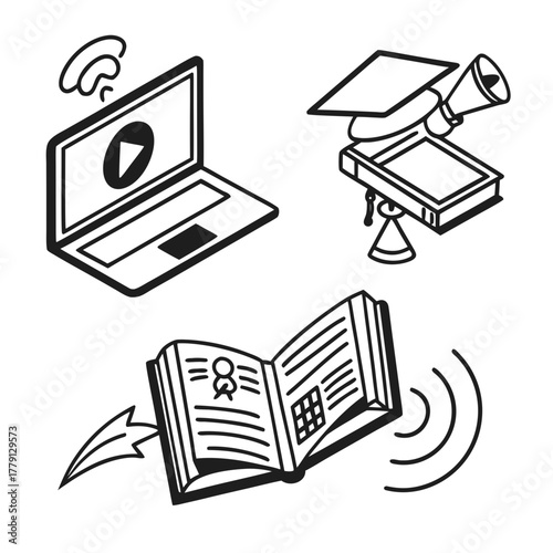 Online education and learning concept