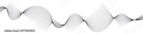 abstract illustration of black colored wavy lines background
