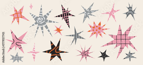star collage cut out shapes
