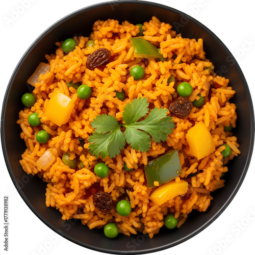 Delicious Rice Pilaf with Peas, Peppers, and Raisins