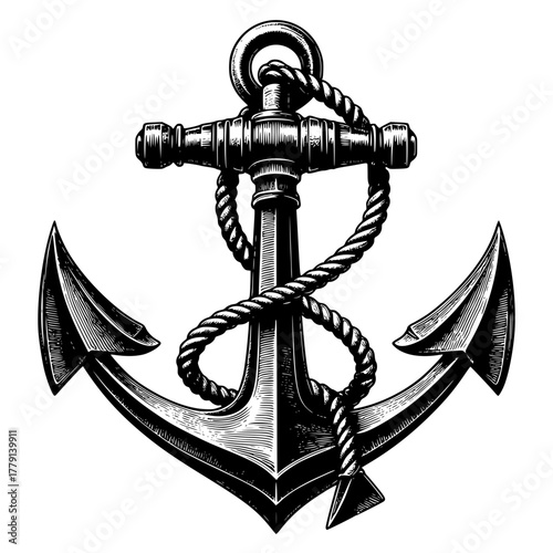 anchor isolated on white