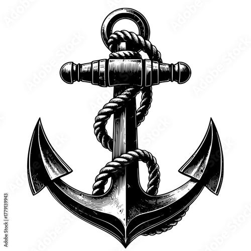 anchor on white background