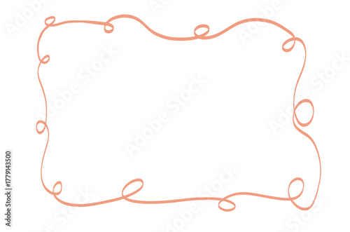 twirly orange ribbon frame