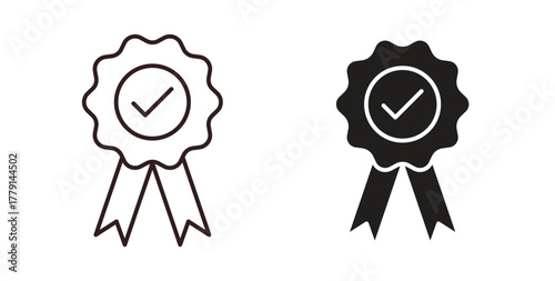Accreditation icon symbol. Vector EPS 10. line and glyph icon
