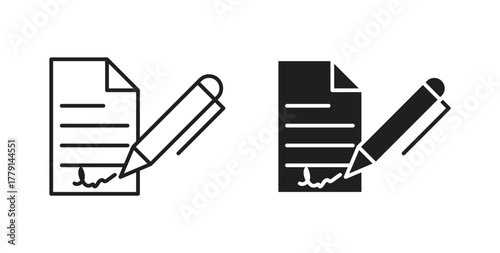 Agreement icon symbol. Vector EPS 10. line and glyph icon