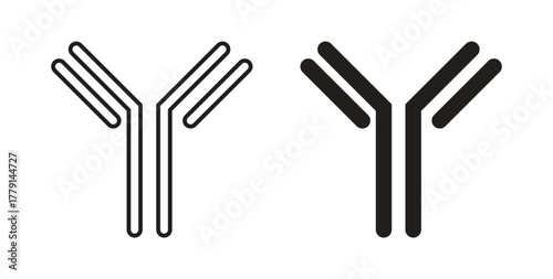 Antibody icon symbol. Vector EPS 10. line and glyph icon