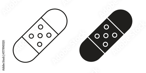 Band aid icon symbol. Vector EPS 10. line and glyph icon