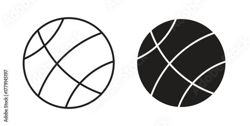Basketball icon symbol. Vector EPS 10. line and glyph icon
