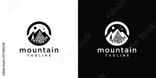 mountain vector logo template 
