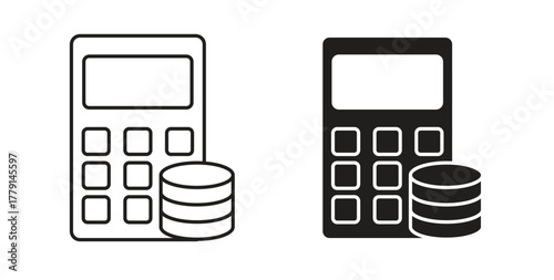 Budget icon symbol. Vector EPS 10. line and glyph icon