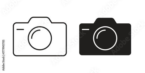 Camera icon symbol. Vector EPS 10. line and glyph icon
