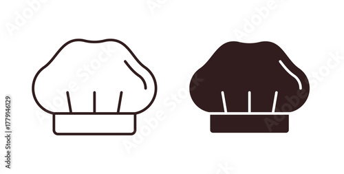 Chef hat icon symbol. Vector EPS 10. line and glyph icon