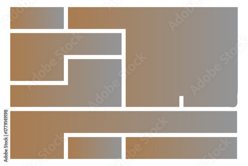 Colorful bento grid layouts with vibrant gradient blocks and rounded corners for UI design or creative projects. Rainbow arrangements with modular templates