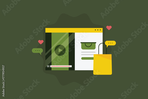 Shoppable video content on social media driving audience engagement and encouraging direct purchases from the content