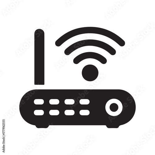 Portable hotspot WiFi solid icon