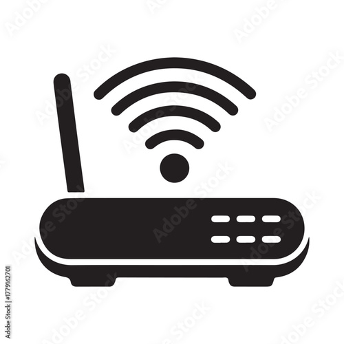 Mobile internet hotspot solid icon