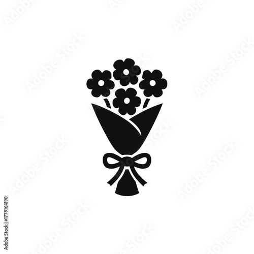 Bridal Flower Bouquet Vector Illustration
