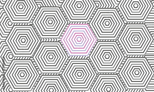 Seamless Geometric Vector Pattern - stock illustration Seamless hexogen vector design.