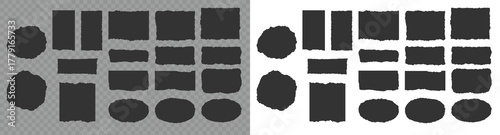 Фотография Rectangle torn paper shape