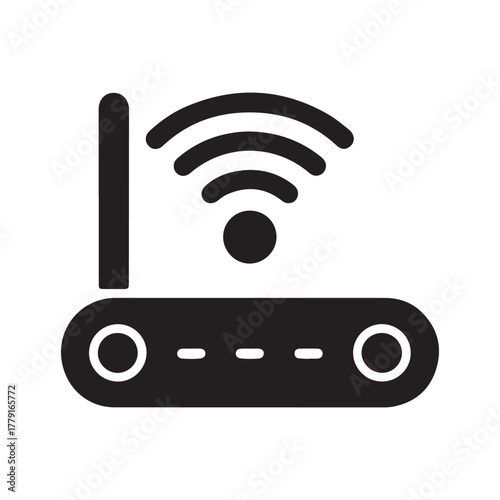 Wireless hotspot device solid icon