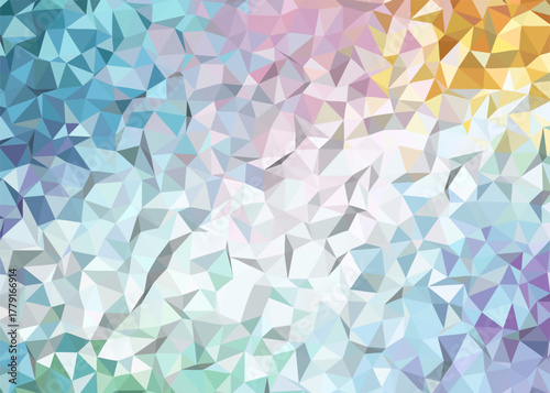 Abstract geometric pattern with colorful triangles, creating a modern digital art composition
