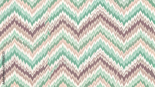 A seamless zigzag chevron pattern with gradient colors pastel color variations Background 