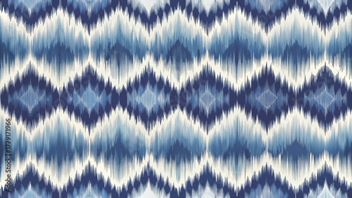 Abstract fabric pattern, vertical gradient stripes icy white to soft sky blue to deep navy Background 