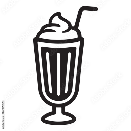 milkshake icon vector
