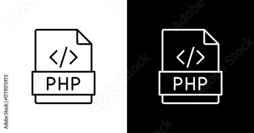 Php  White Icon Set Design