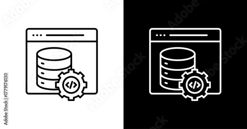 Caching  White Icon Set Design