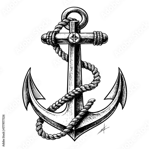 anchor on white background