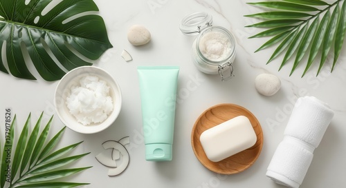 Spa Day Essentials: A Soothing Collection of Natural Skincare Products and Elements