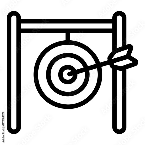 dart target Line Icon