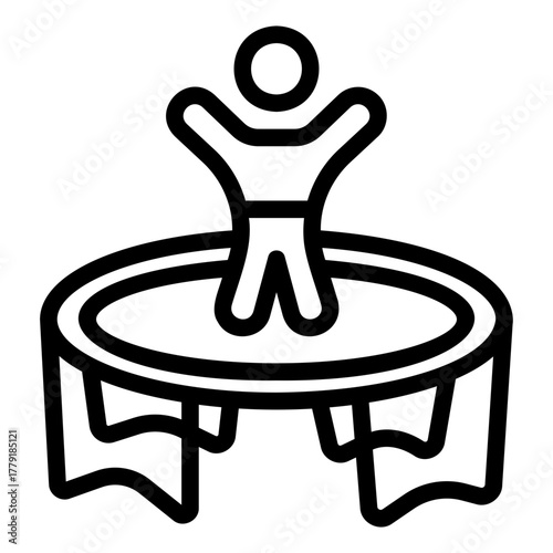 trampoline Line Icon