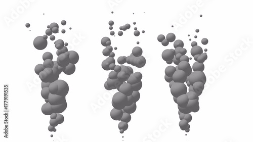 Smoke column rising up. 3D generated stylized animation fx. Available in FullHD and 4K video