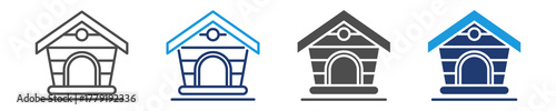 kennel icon set multiple style