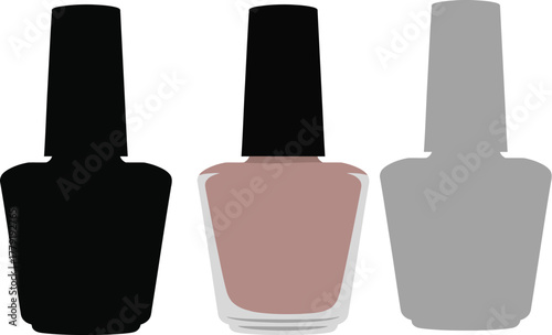Nail polish bottle mockup beauty product cosmetic lacquer manicure fashion accessory