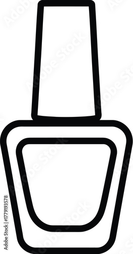 Nail polish bottle outline vector image for beauty and fashion blog and social media use