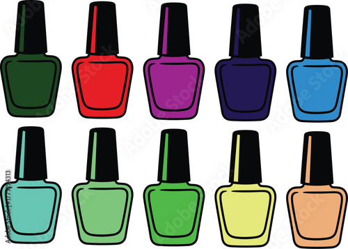 Nail polish bottle pink manicure beauty salon cosmetics fashion style trendy design art