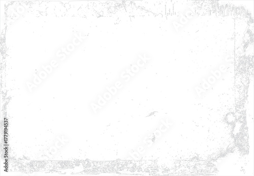 White background with textured gray border and scattered small gray shapes and dots vector