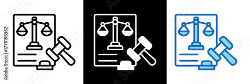 Rule Of Law whiteblack icon