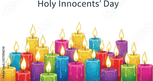 Holy Innocents' Day with colorful candles