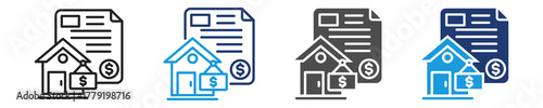 rental properties icon set multiple style