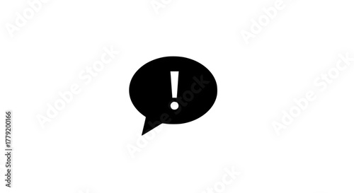 conversation cloud with an exclamation mark
