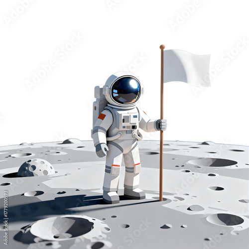 Astronaut Planting the Flag on the Moon A Symbol of Exploration and Achievement